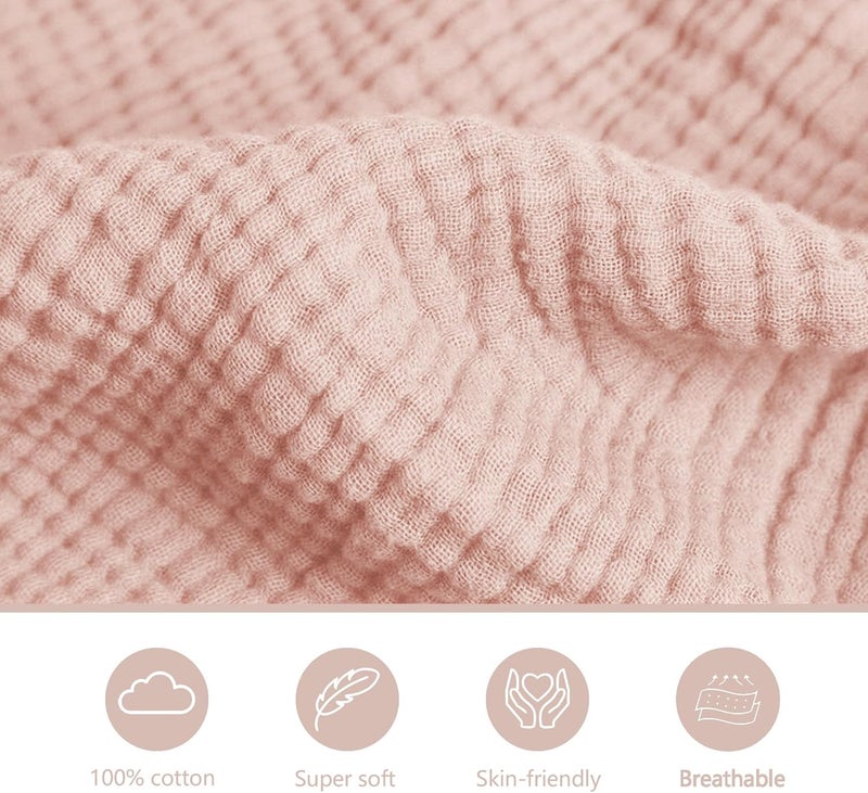 Coreeky 2 Pack Muslin Nursing Cover for Breastfeeding, Soft & Breathable 100% Cotton Breastfeeding Cover up - Image 2